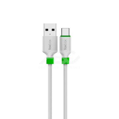CABLE FOXBOX AXON 20W 1M BLANCO-USB A TIPO C - CARGA RAPIDA 3.0 8730