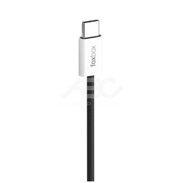 CABLE CARGADOR FOXBOX NEXUS 20W 1M NEGRO- USB A TIPO C - CARGA RAPIDA 3.0 8731