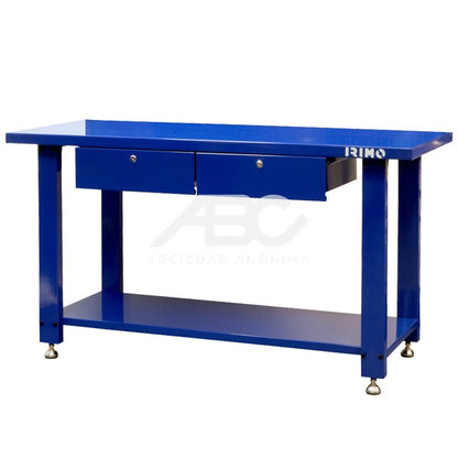 BANCO DE TRABAJO DE ACERO RESISTENTE CON 4 PATAS, 1800 MM CON 3 CAJONES IRIMO 9062-1800-1