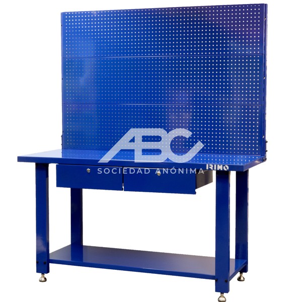 BANCO DE TRABAJO DE ACERO RESISTENTE CON 4 PATAS, 1800 MM CON 3 CAJONES IRIMO 9062-1800-1