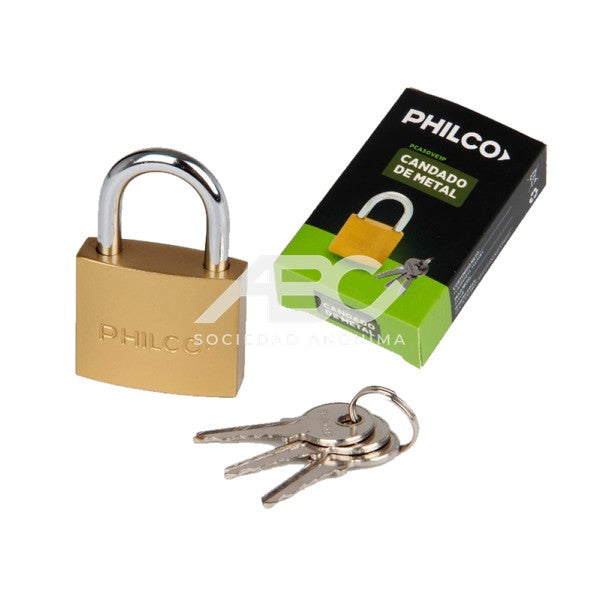 CANDADO METALICO DE SEGURIDAD 40 MM PHILCO 94PCA40VE1P