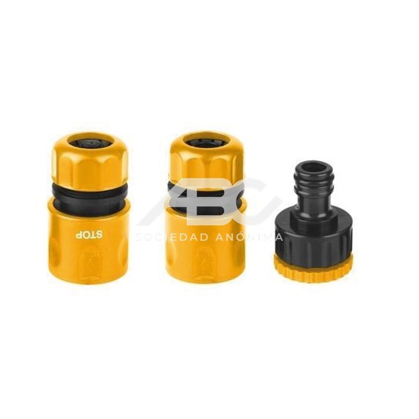 KIT DE CONECTORES RAPIDOS PARA MANGUERA DE RIEGO INGCO HHCS03122