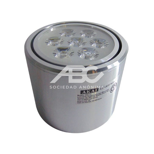 LAMPARA HOME OFFICE CILINDRICA DE METAL PARA CIELORRASOS 7W 670LM 30° 4000K - EQUIVALE A 70W AKAI AK3075