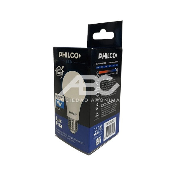 LAMPARA BULBO LED FRIA 7 WATTS PHILCO B07MK65152P