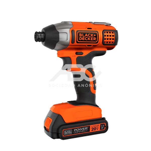 ATORNILLADOR DE IMPACTO INALAMBRICO 20V MAX BLACK+DECKER BDCI20C-AR