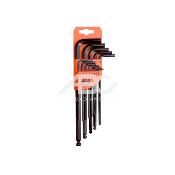 JUEGOS DE LLAVES HEXAGONALES CON CABEZA ESFÉRICA PARA TORNILLOS HEXAGONALES BAHCO BE-9780