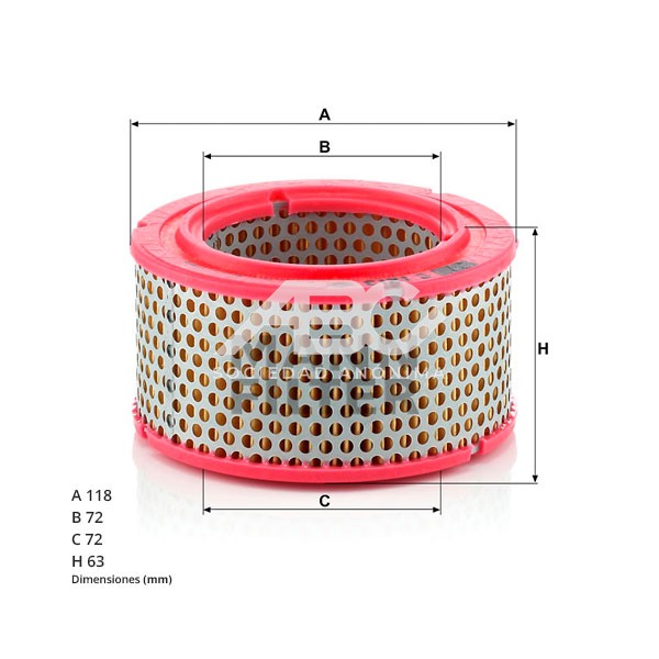 FILTRO DE AIRE PARA COMPRESORES MANN C 1213