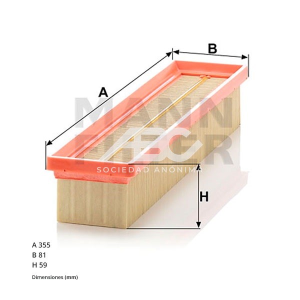 FILTRO DE AIRE RENAULT - F. AIRE REN CLIO 2005 > MANN C 3366 (8)