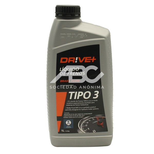 LQUIDO DE FRENO DOT 3 12X1LITRO DRIVE+ DP1010.10.2002AR