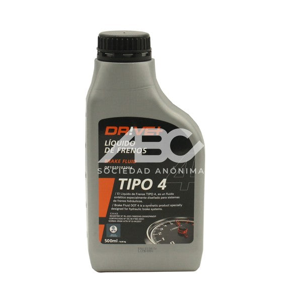 LQUIDO DE FRENO DOT 4 12X500CC DRIVE+ DP1010.10.2004AR