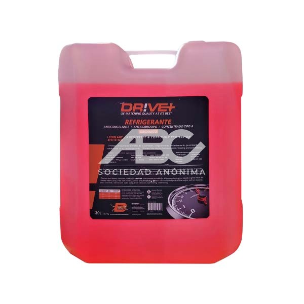 LIQUIDO REFRIGERANTE ORGANICO A ROJO CONCENTRADO 100% - 20 LITROS DRIVE+ DP331013006AR