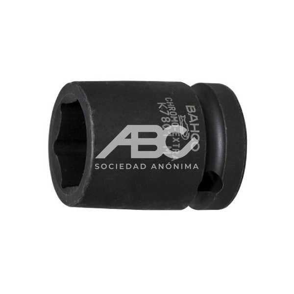BOCALLAVES DE IMPACTO CUADRO 1/2" CON PERFIL HEXAGONAL MÉTRICO Y ACABADO FOSFATADO SERIE CORTA BAHCO K7801M-13