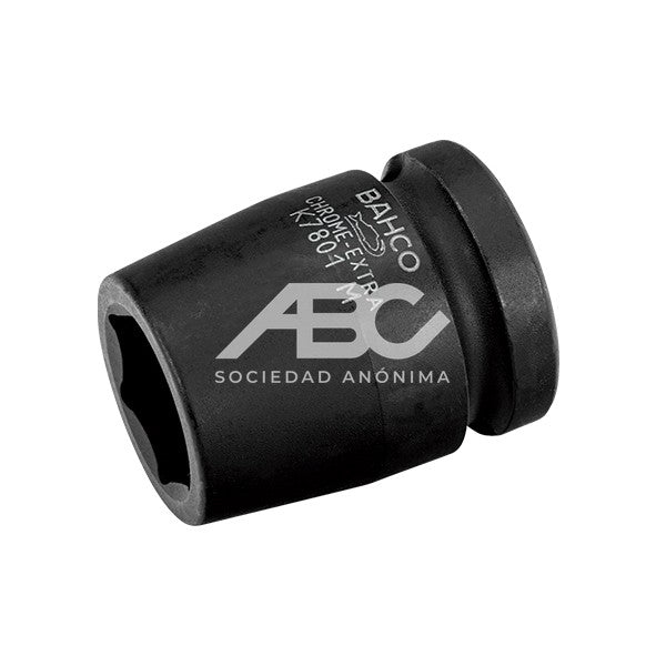 BOCALLAVES DE IMPACTO CUADRO 1/2" CON PERFIL HEXAGONAL MÉTRICO Y ACABADO FOSFATADO SERIE CORTA BAHCO K7801M-18
