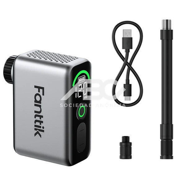 INFLADOR FANTTIK X10 PARA BICICLETA, BOMBA DE AIRE COMPACTA DE 120 PSI CON VÁLVULA PRESTA Y LFANT00023