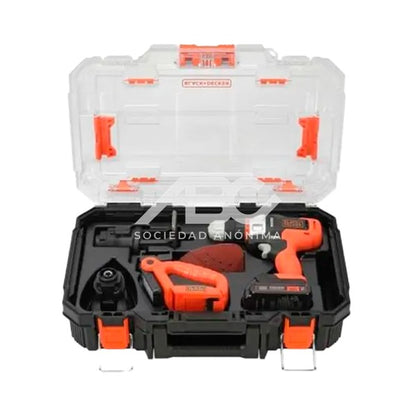 TALADRO ATORNILLADOR INALÁMBRICO DE 10MM BLACK+DECKER MTX20K6A + 1 BATERÍA DE 1.5AH + MTX20K4-AR