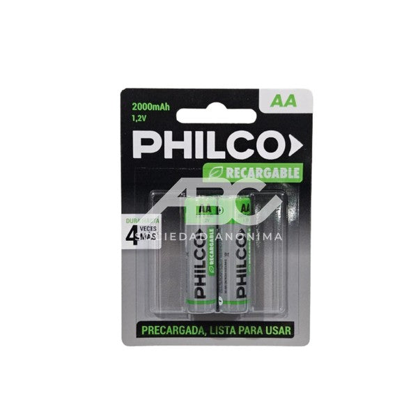 AA BLISTER RECARGABLE X 2 PHILCO 94HR06RECP2PI