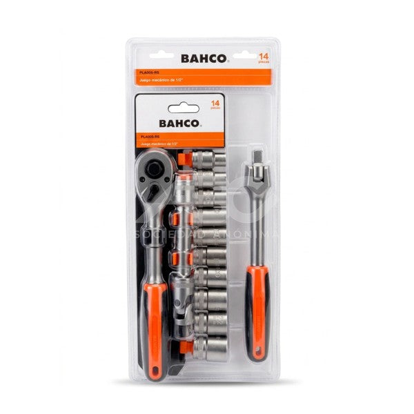 JUEGO MECÁNICO DE 1/2" CRIQUE Y ACCESORIOS 13 PIEZAS BAHCO PLA005-RS