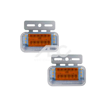 JUEGO DE FAROS LED LATERALES - 12V - AMBAR POLI 26266