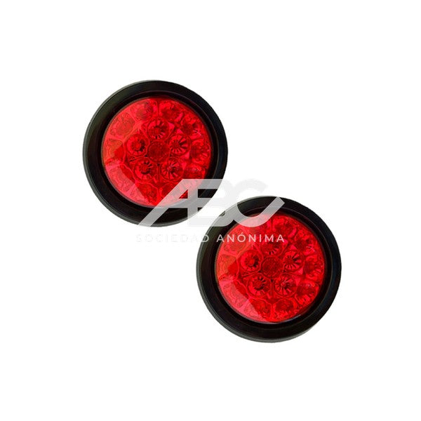 JUEGO DE FAROS LED TRASEROS - 12V - ROJO POLI 26279