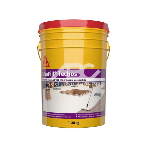 SIKAFILL TECHOS - MEMBRANA LIQUIDA ACRILICA, IMPERMEABLE Y DECORATIVA PARA TECHOS 156019