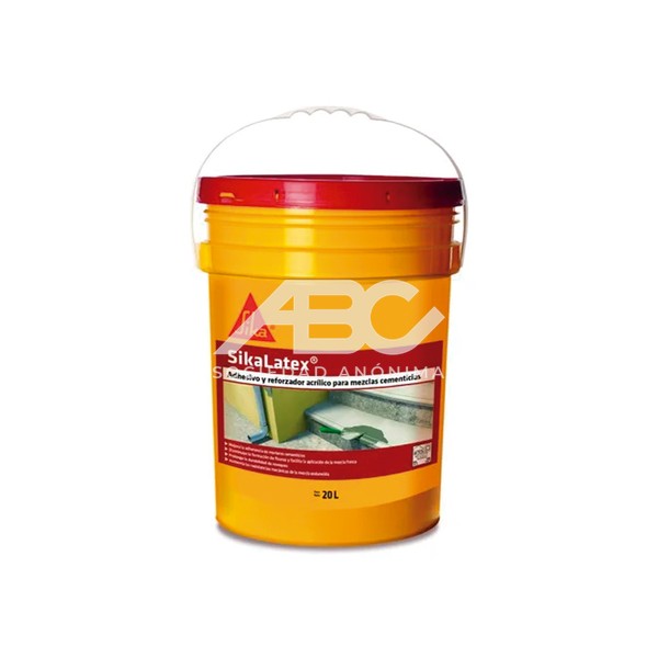 SIKALATEX 20L EMULSIÓN LIGANTE ACRÍLICA PARA REVOQUES Y CARPETAS BALDE 20 LT 173595