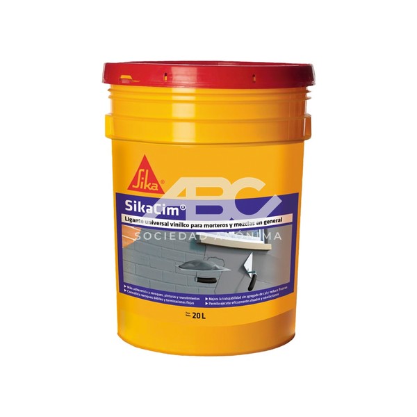 SIKACIM LIGANTE EMULSIÓN LIGANTE VINÍLICA PARA REVOQUES BALDE 20 LT 173690