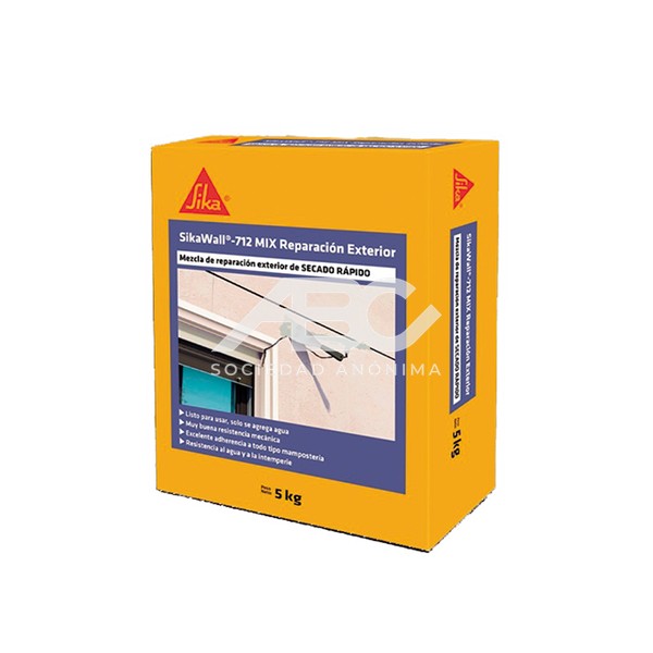 SIKAWALL-712 MIX REPARA.EXTERIOR CAJA 5 KG 720190