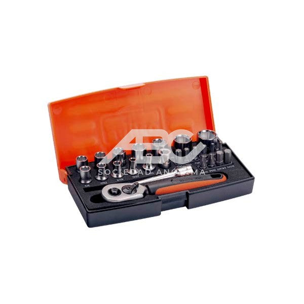 JUEGO DE BOCALLAVES 1/4", PERFIL DYNAMIC-DRIVE BAHCO SL25