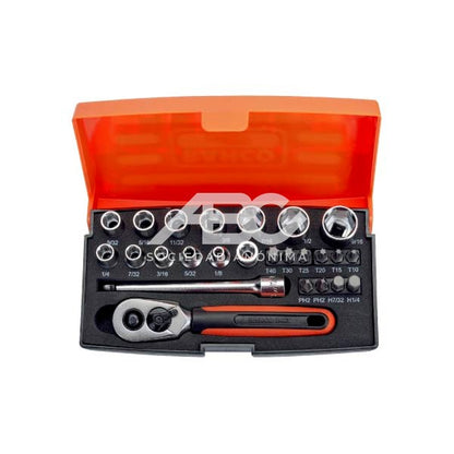 JUEGO DE BOCALLAVES 1/4", PERFIL DYNAMIC-DRIVE BAHCO SL25