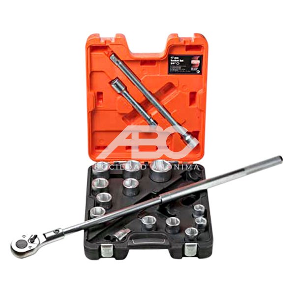 JUEGO DE BOCALLAVES 3/4" CAJA PLASTICA / 12 BOCALLAVES HEXAGONALES 3/4" 22; 24; 27; 30; 32; BAHCO SLX 17