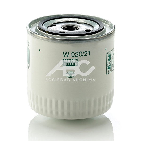FILTRO DE ACEITE AGRALEDEUTZ NEW HOLLAND CONSTRUCTION ALFA ROMEO CHRYSLER FIAT JEEP (CHRYSLER) MANN W 920/21