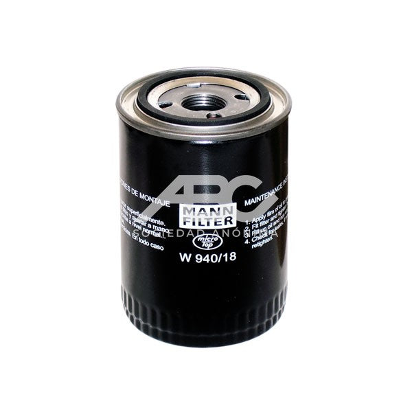 FILTRO DE ACEITE KOMATSU VALMET VALTRA WINGET / DYNAPAC ZANELLO FORD MANN W 940/18