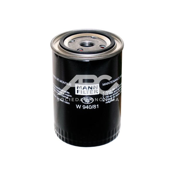 FILTRO DE ACEITE TOYOTA INDUSTRIAL EQUIPMENT WHITE DAIHATSU TOYOTA MANN W 940/81