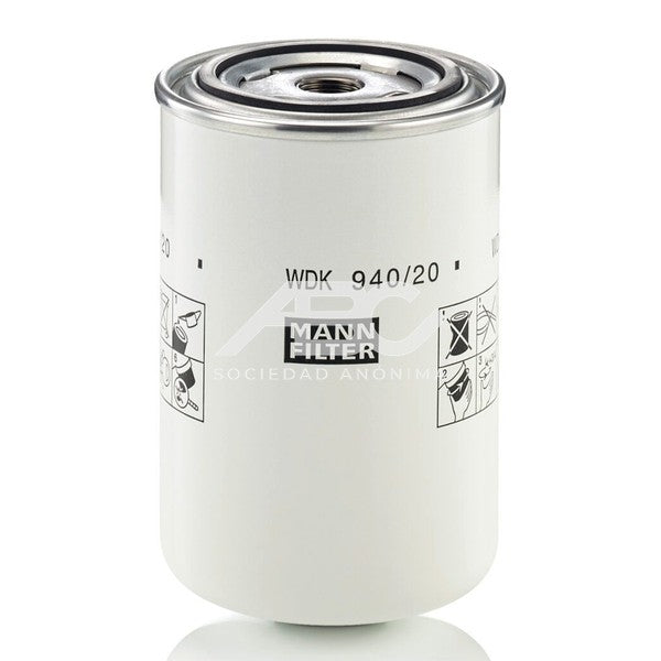 FILTRO DE COMBUSTIBLE DEUTZ 2.9L TD/TCD 2.9 L4 MANN WDK 940/20