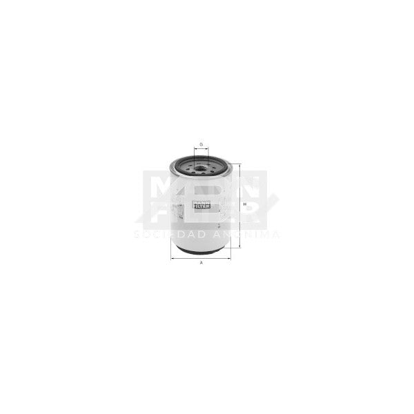 FILTRO DE COMBUSTIBLE VW 8150E 04/10 -> / 13180 11/07 -> 15180 10/06 -> / 17250 06/07 -> / MANN WK 10 002/1 X