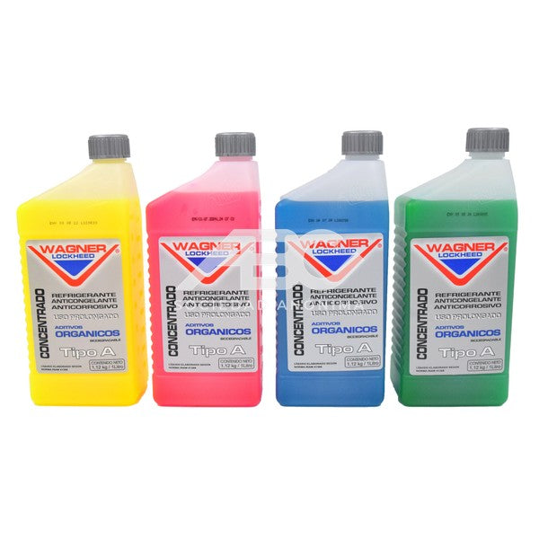 REFRIGERANTE-ANTICONGELANTE COMBINADO ORGANICO X 1 LITRO (ROJO-VERDE-AZUL-AMARILLO) -- CAJA X WAGNER 130713