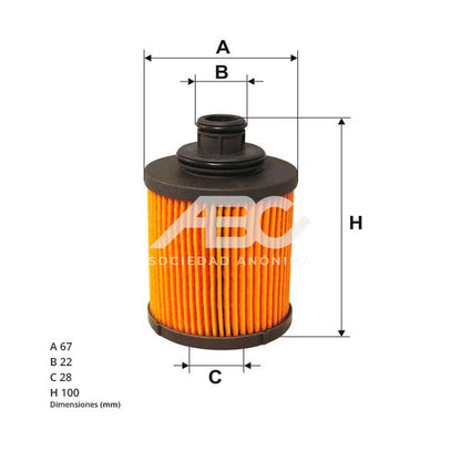 FILTRO DE ACEITE FIAT PUNTO ELX - EQUIVALENCIA MANN: HU712/7X WIX WL7429