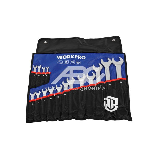 JUEGO DE LLAVES COMBINADAS DE 16 PIEZAS WORKPRO WP202503