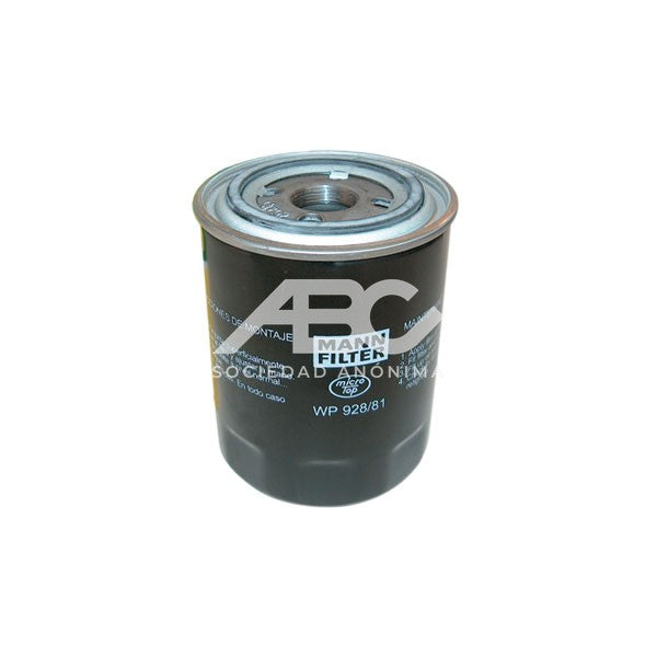 FILTRO DE ACEITE HYUNDAI KIA MOTORS MAZDA MITSUBISHI HINO MAZDA MANN WP 928/81