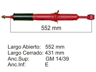 Amortiguador TOYOTA HILUX/HILUX SW4 05/15 DELANTERO_