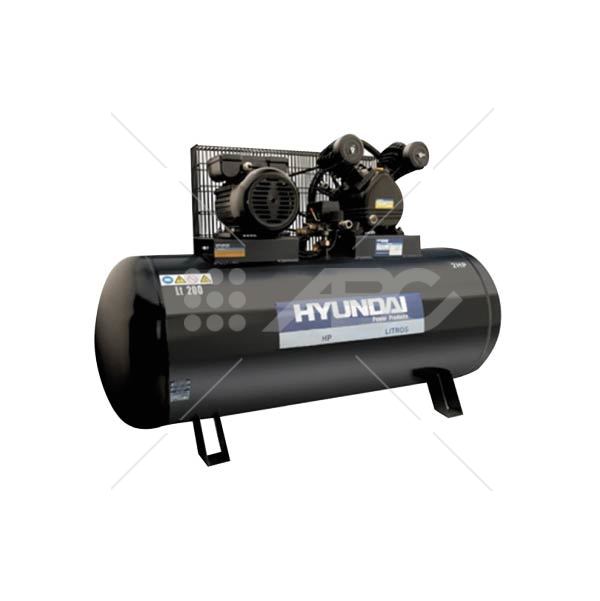 COMPRESOR DE AIRE 200 LITROS VOLTAJE 220V, CILINDRO 2 EN V, CAUDAL 3.2 CFM HYUNDAI 019-0730