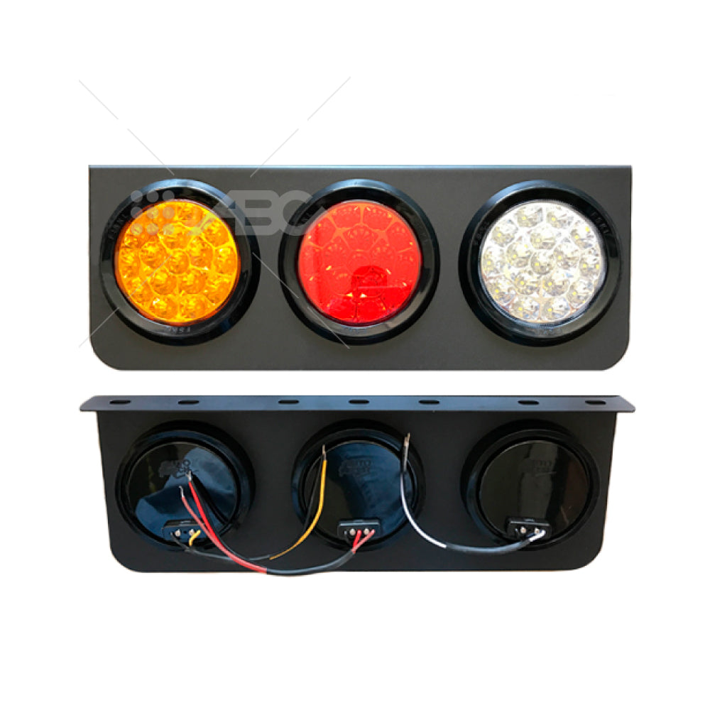 JUEGO DE FAROS LED TRASEROS REDONDOS - 12V (IZQ Y DER)