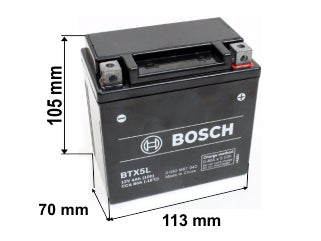 BOSCH Batería Moto BTX5L (YTX5L) - 12V - 4Ah - 80 CCA