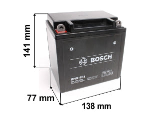 BOSCH Batería Moto BN9-4B1 (12N9-4B-1 / YN9-4B1) - 12V - 9Ah - 90 CCA