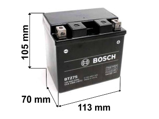 BOSCH Batería Moto BTZ7S (YTZ7S) - 12V - 6Ah - 130 CCA