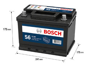 BOSCH Batería S6X 60D - 60Ah - 12V - 480 CCA - Borne Derecho - AUTOS Y CAMIONETAS