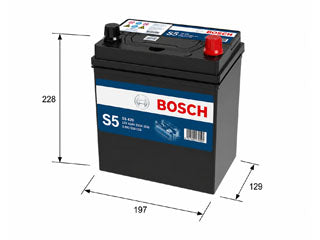 BOSCH Batería S5X 42DA - 42Ah - 12V - 320 CCA - Borne Derecho - AUTOS Y CAMIONETAS