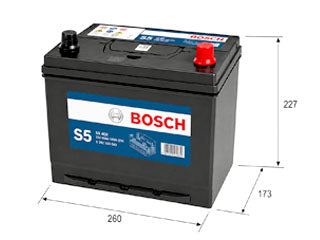 BOSCH Batería S5 75DA - 75Ah - 12V - 550 CCA - Borne Derecho - AUTOS Y CAMIONETAS