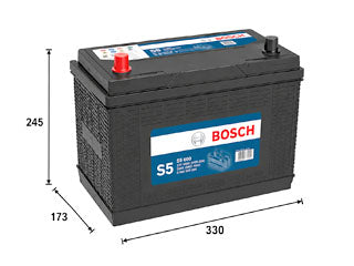 BOSCH Batería S5 105E - 100Ah - 12V - 750 CCA - Borne Izquierdo - PESADOS