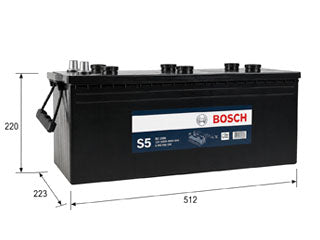 BOSCH Batería S5X 180E - 180Ah - 12V - 1000 CCA - Borne Izquierdo - PESADOS